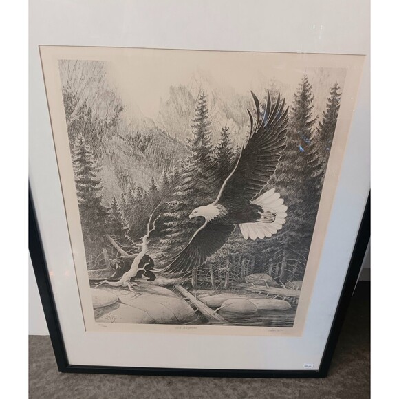 Vintage 1977 Ralph E Oberg "Wild Neighbors" Drawing Signed and Numbered 120/500